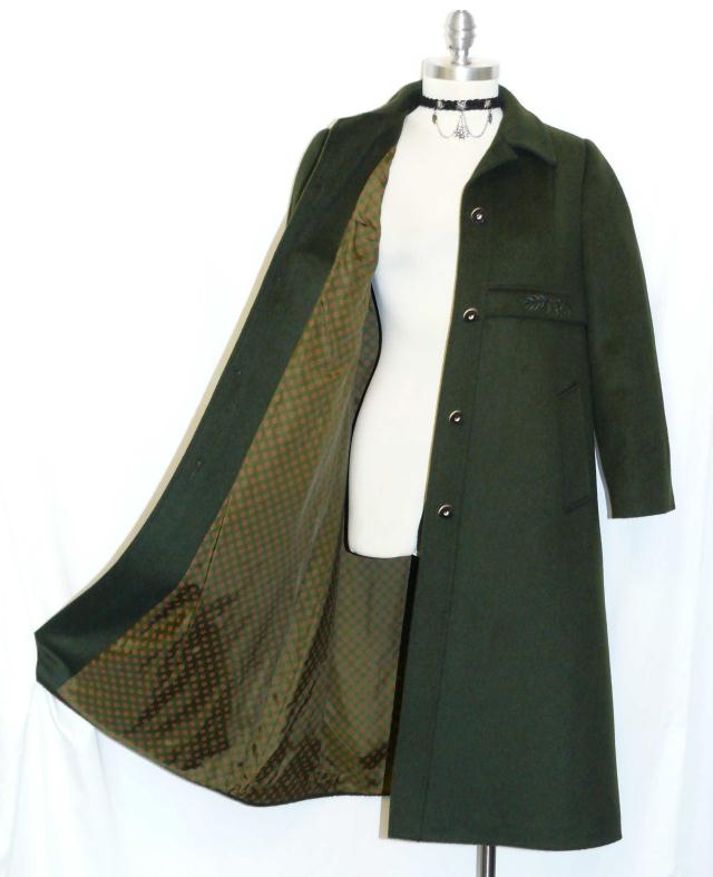 STEINBOCK ~ LODEN WOOL Women GREEN AUSTRIA Hunting WINTER Dress COAT ...